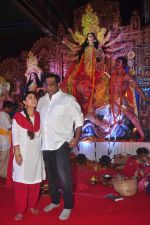 Sharbani Mukherjee, Anurag Basu at North Bombay Sarbojanin Durga Puja 2015 on 22nd Oct 2015